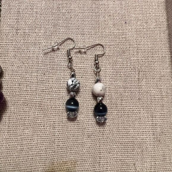 Vintage Jewelry Bundle Lot Purple Silver - Picture 4 of 5